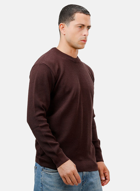 Dark Brown Design 2420 Round Pullover